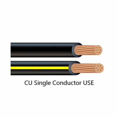 Comprar Cable Unipolar USE 600V de Cobre para Entrada Subterránea, Aislado Termoestable, Conductor Único para Enterramiento Directo para Aplicaciones de Servicios Públicos y Lugares Húmedos online manufacture
