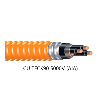 खरीदना CU TECK90 5000V AIA कॉपर बख्तरबंद मध्यम वोल्टेज पावर केबल, XLPE अछूता, 90°C, औद्योगिक और खनन बिजली वितरण के लिए एल्यूमीनियम इंटरलॉक्ड बख्तरबंद online manufacture